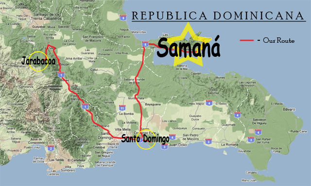 backpacker route map dominican republic