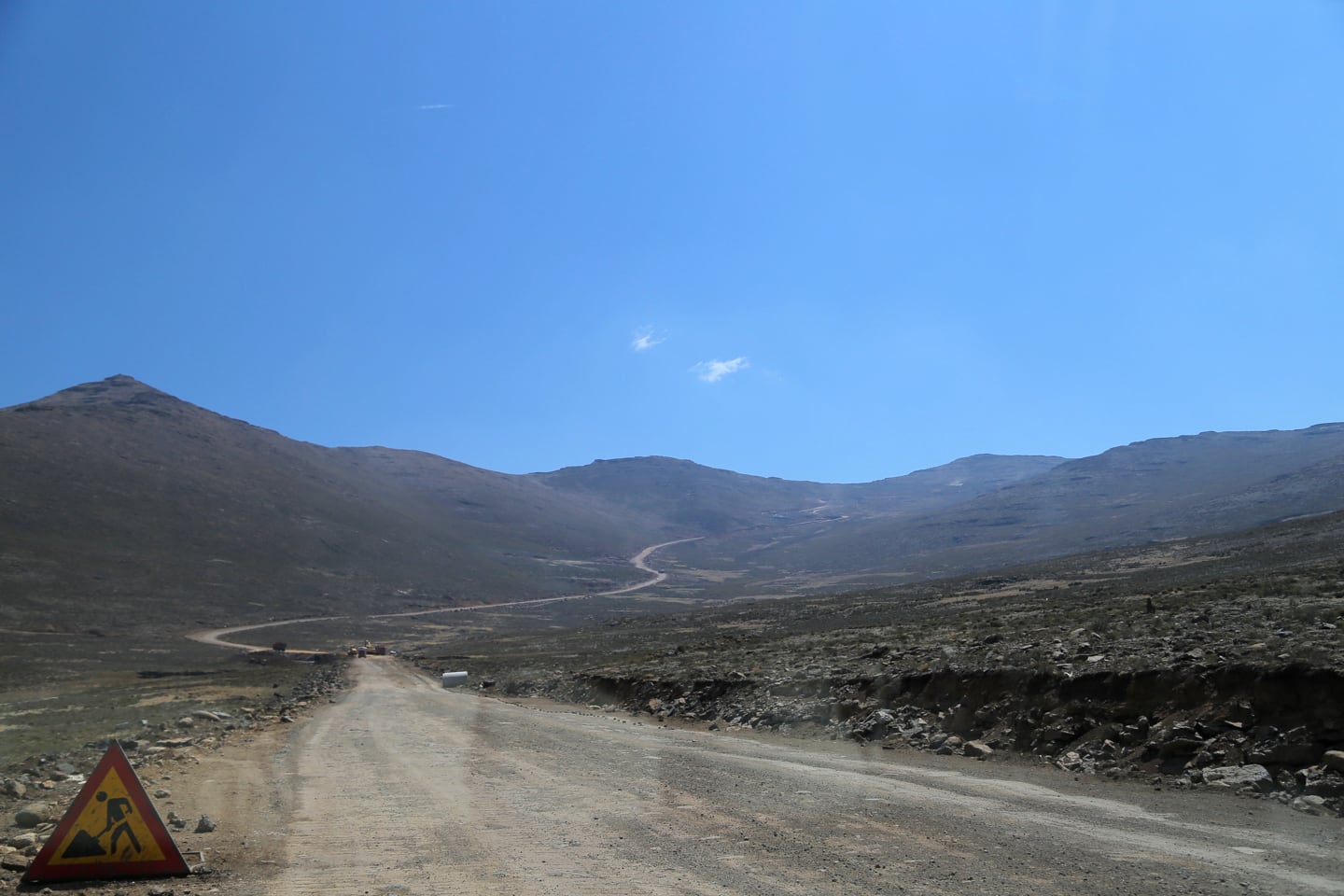highway from Sani Pass in Lesotho