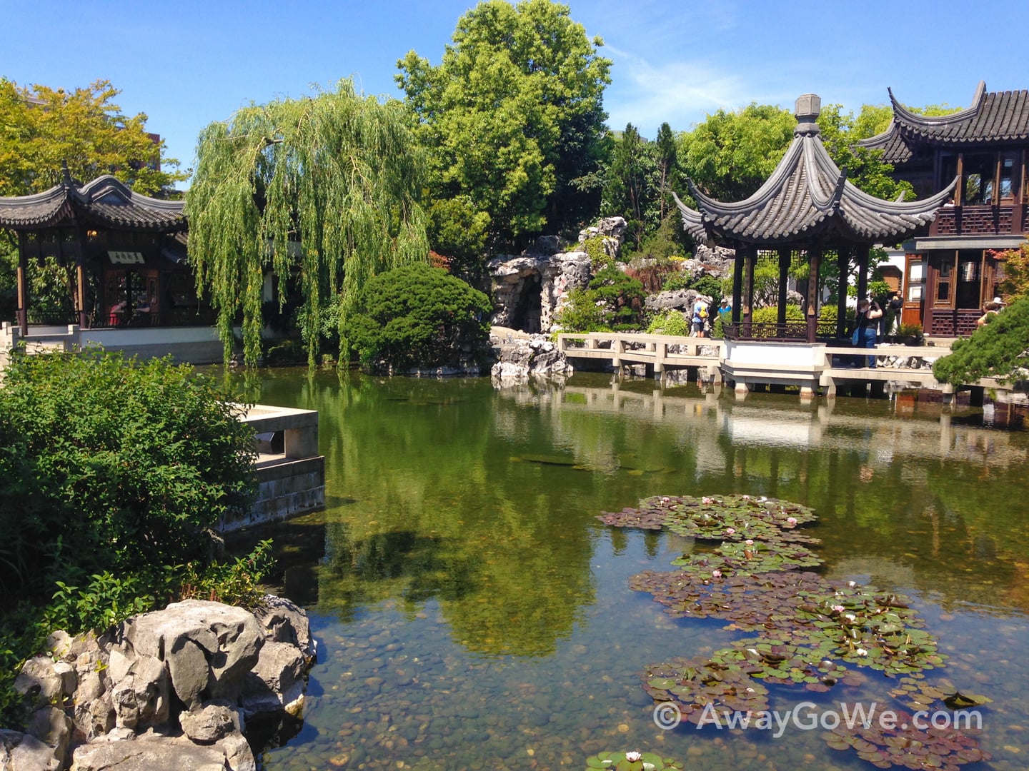 Lan Su Chinese Garden reflecting pond