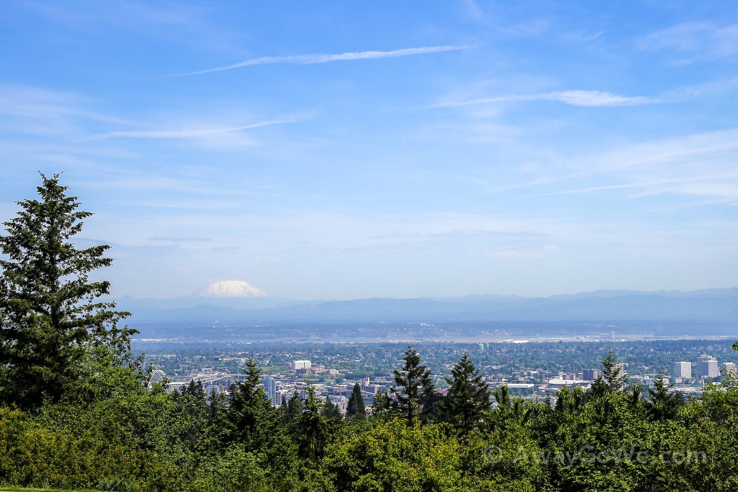 Mt St Helens from Council Crest Park Portland 4T Trail 