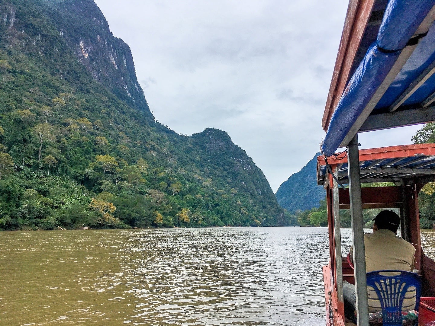 boat trip on the ou river from muang ngoi to weaving village