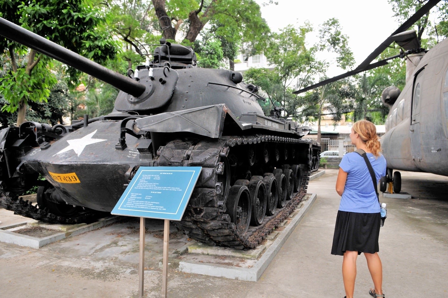 large tank on display independence palace