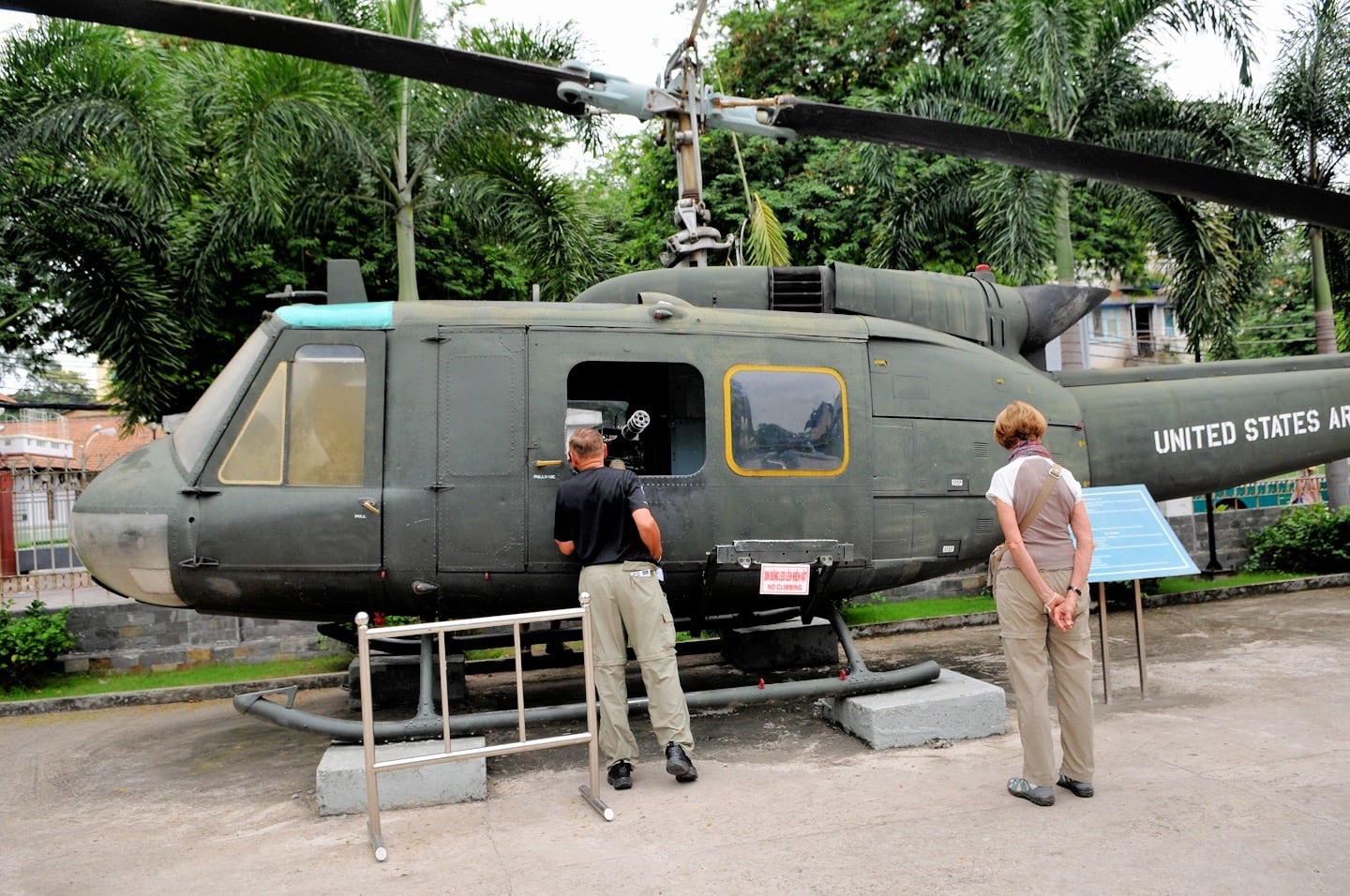 u.s. huey helicopter on display
